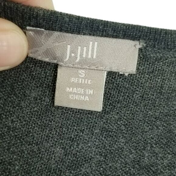 J.Jill Petite S Viscose Wool Blend Gray Maxi Dress Dry Clean - Picture 3 of 15